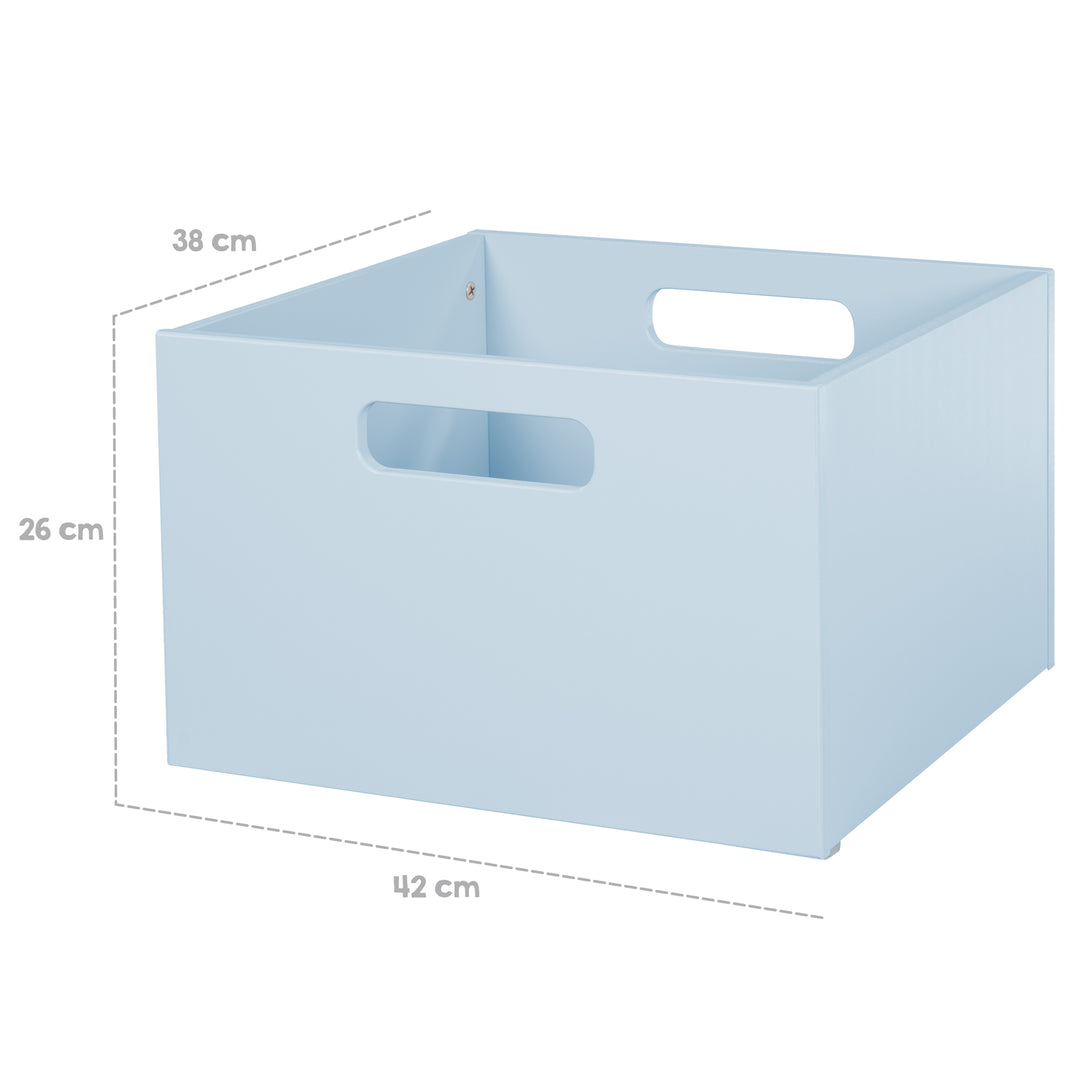 Storage Box for Children's Room, Storage Space for Toy, Decorative, Sea Blue – Infographic (4/10)