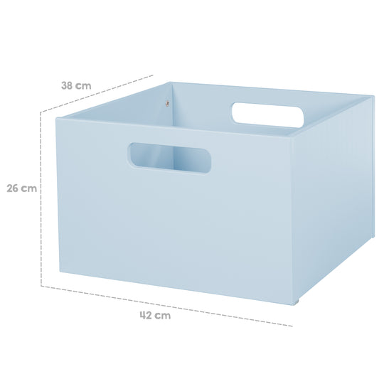 Storage Box for Children's Room, Storage Space for Toy, Decorative, Sea Blue – Infographic (4/10)