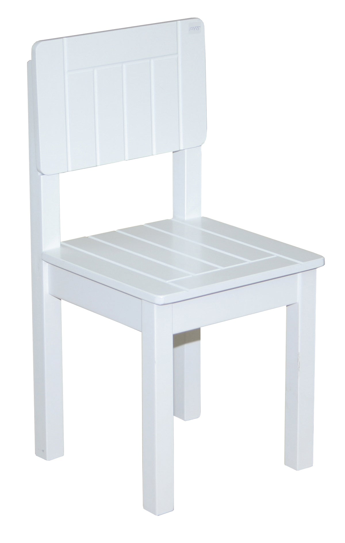 Kinderstuhl, Stuhl mit Lehne für Kinder, weiß lackiert, HxBxT: 59 x 29 x 29 cm, Sitzhöhe 31 cm – Produktbild (1/7)