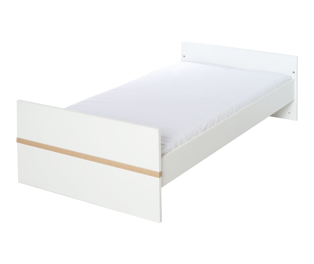 Lettino combinato 'Pia', 70 x 140 cm, bianco, regolabile in altezza/ trasformabile, 3 sbarre removibili, – Ritaglio (6/7)