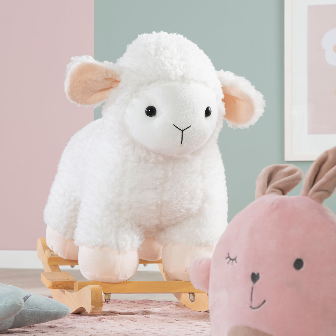 Rocking Animal 'sheep' with Soft Fabric-Polsterung, for Toddlers, from 18 Months – Lifestyle Image (2/8)
