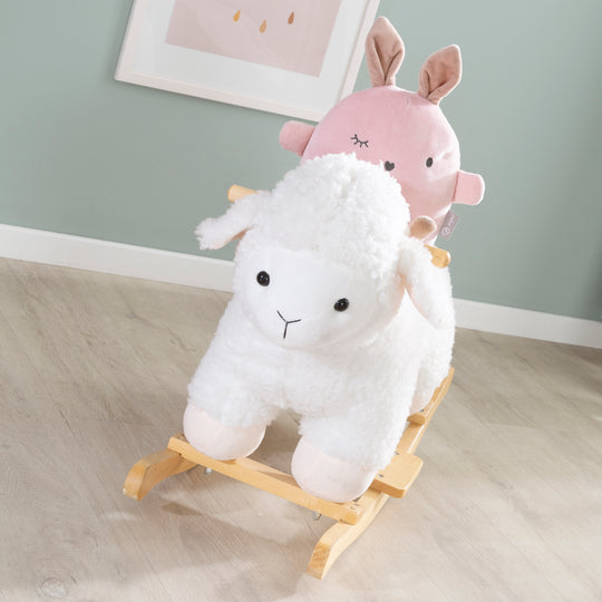 Rocking Animal 'sheep' with Soft Fabric-Polsterung, for Toddlers, from 18 Months – Lifestyle Image (4/8)