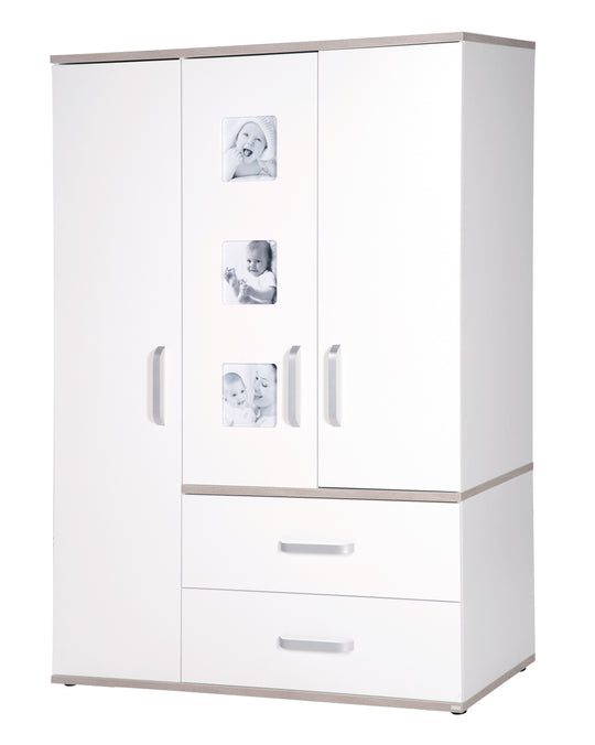 Children's Furniture Set 'Moritz', 3-Piece, with Children's Bed 70 x 140 cm, Changing Table & Cabinet, White – Cutout (10/13)