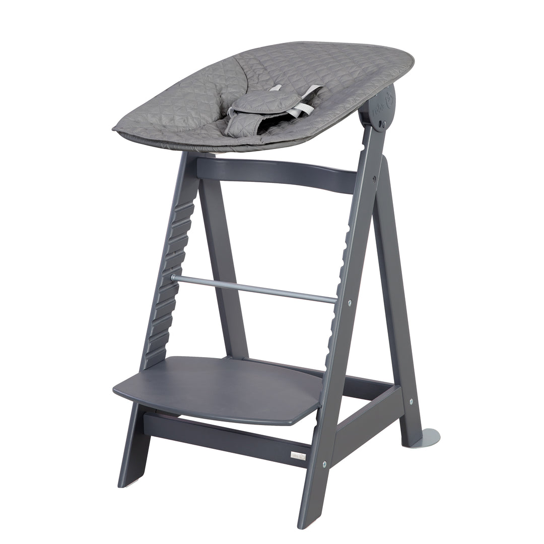 Hochstuhl Set 2in1 'Born Up' - Treppenhochstuhl 'Sit Up' + Aufsatz 'roba Style' - Anthrazit – Freisteller (6/15)