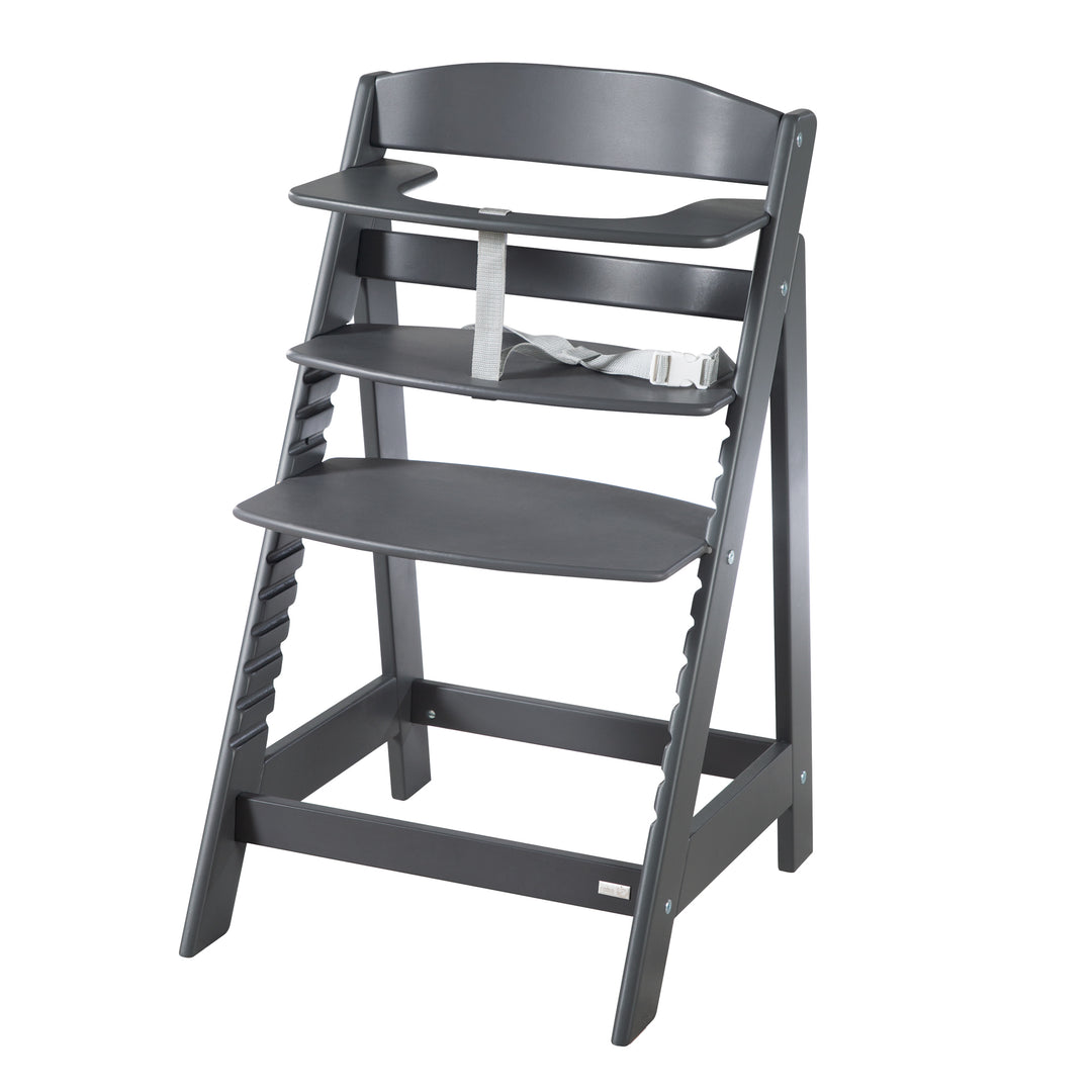 Hochstuhl Set 2in1 'Born Up' - Treppenhochstuhl 'Sit Up' + Aufsatz 'roba Style' - Anthrazit – Freisteller (8/15)