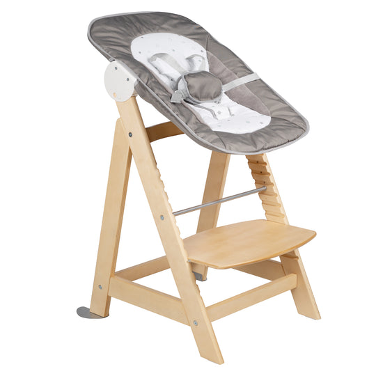 Hochstuhl Set 2in1 'Born Up' - Treppenhochstuhl 'Sit Up' + Aufsatz 'Sternenzauber - Holz natur – Freisteller (3/11)