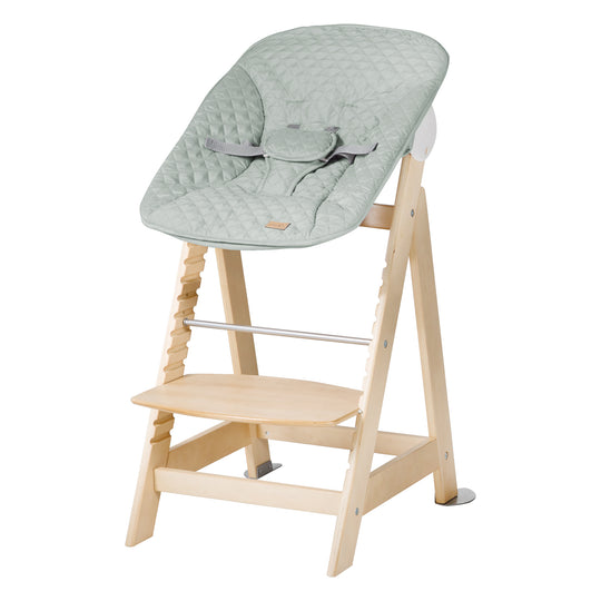 Hochstuhl Set 2in1 'Born Up' - Treppenhochstuhl 'Sit Up' + Aufsatz 'roba Style' frosty green - Natur – Freisteller (3/15)