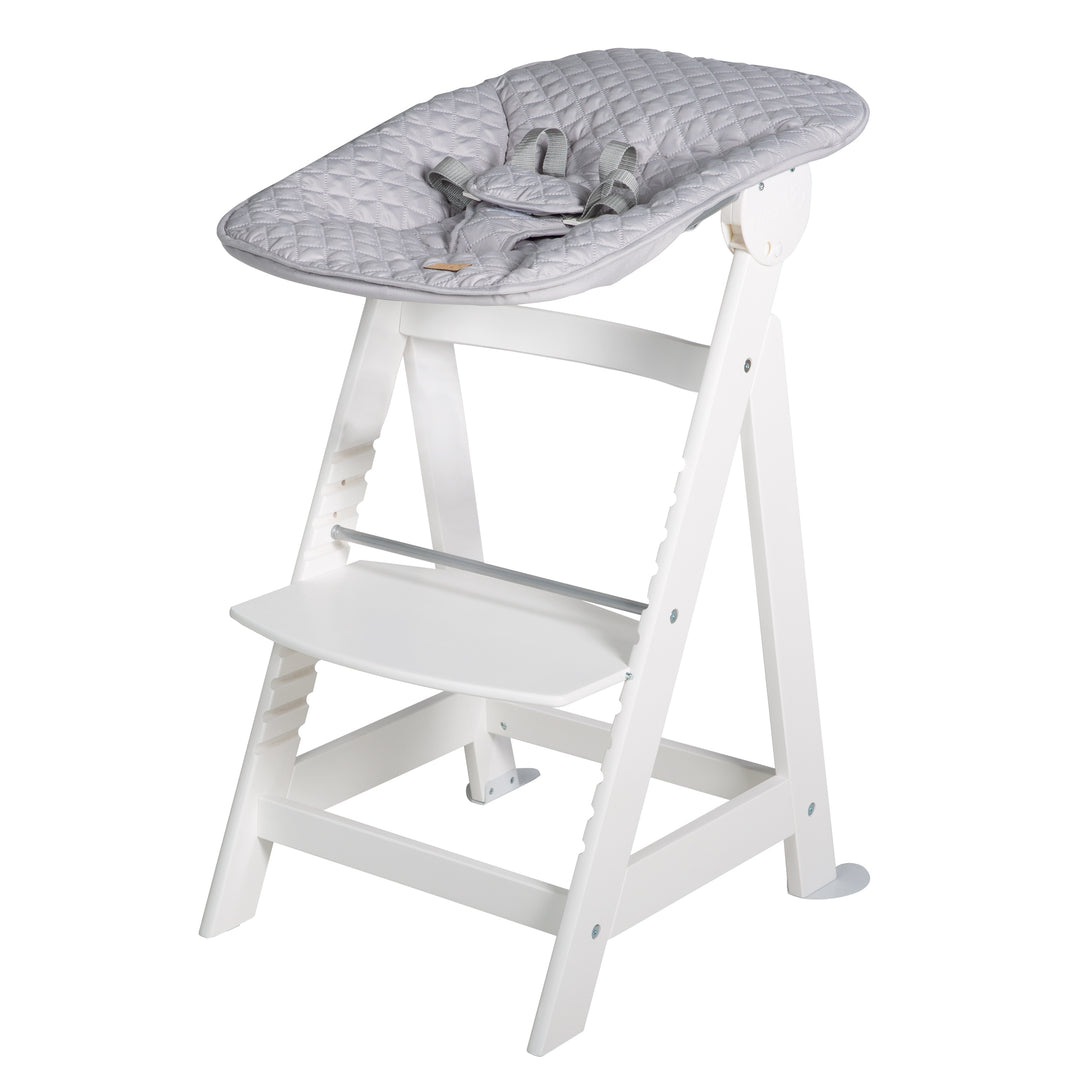 High Chair Set 2in1 'Born Up' - Step High Chair 'Sit Up' + Attachment 'roba Style' Grey - White – Cutout (7/19)