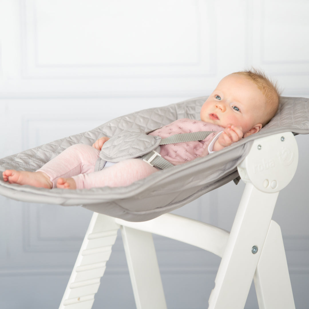 High Chair Set 2in1 'Born Up' - Step High Chair 'Sit Up' + Attachment 'roba Style' Grey - White – Detail Image (11/19)
