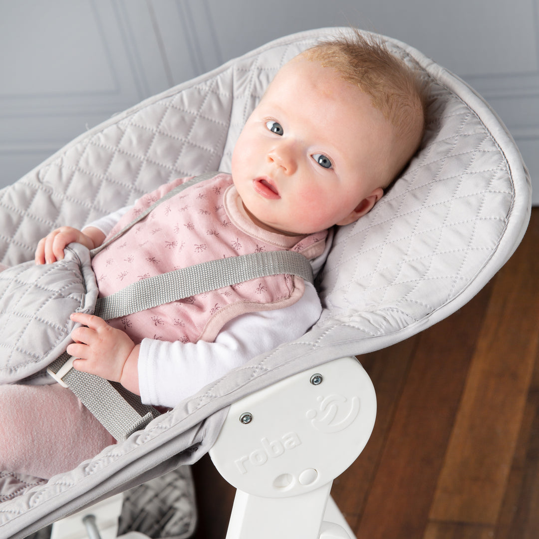 High Chair Set 2in1 'Born Up' - Step High Chair 'Sit Up' + Attachment 'roba Style' Grey - White – Detail Image (2/19)