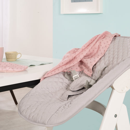 High Chair Set 2in1 'Born Up' - Step High Chair 'Sit Up' + Attachment 'roba Style' Grey - White – Detail Image (13/19)