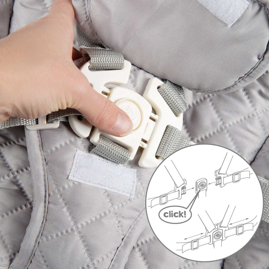 High Chair Set 2in1 'Born Up' - Step High Chair 'Sit Up' + Attachment 'roba Style' Grey - White – Infographic (5/19)