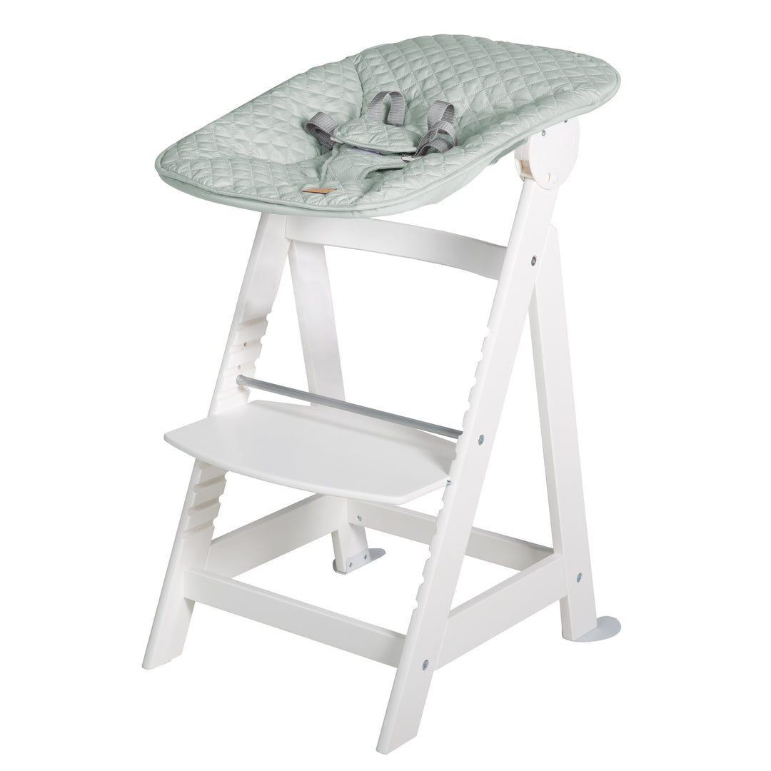 Hochstuhl Set 2in1 'Born Up' - Treppenhochstuhl 'Sit Up' + Aufsatz 'roba Style' frosty green - Weiß – Freisteller (9/16)