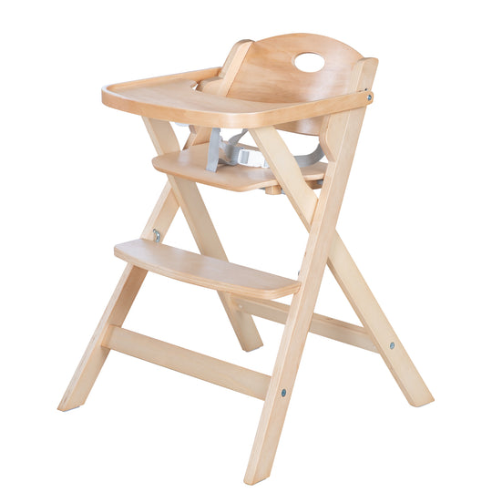 Klapphochstuhl 'Fold Up Smart' - Space-Saving & Foldable, Baby- & Kinderhochstuhl, Wood Natural – Cutout (6/9)