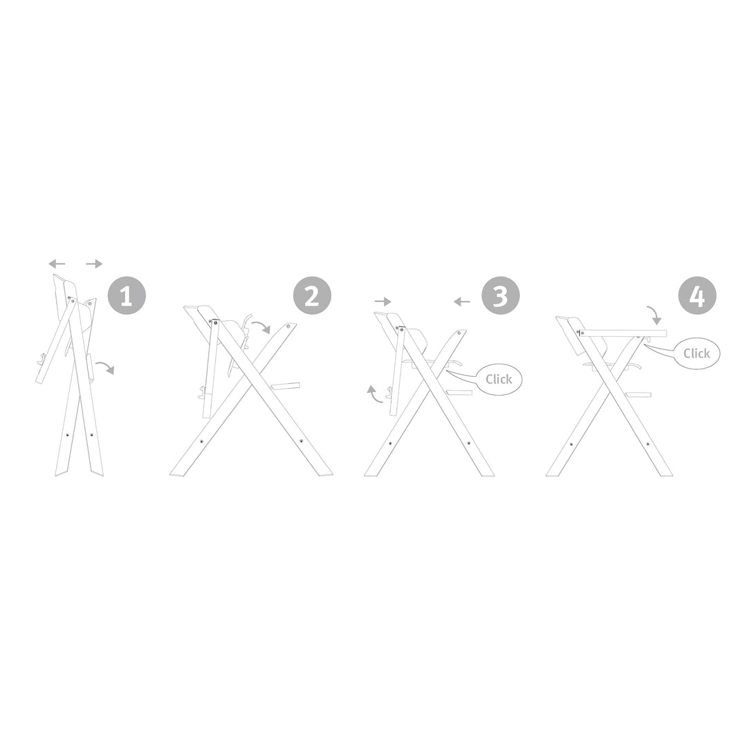 Klapphochstuhl 'Fold Up Smart' - Space-Saving & Foldable, Baby- & Kinderhochstuhl, Wood Natural – Infographic (9/9)