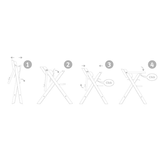 Klapphochstuhl 'Fold Up Smart' - Space-Saving & Foldable, Baby- & Kinderhochstuhl, Wood Natural – Infographic (9/9)