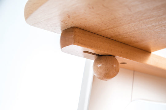 Step High Chair 'Kid Up', Solid Wood, White/Natural, Growing High Chair for Babies and Children – Product Image (8/11)