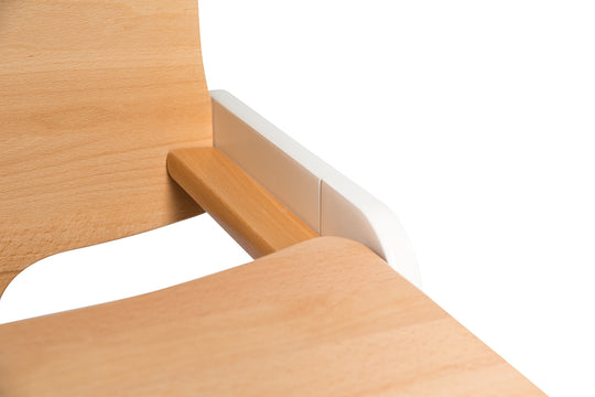 Step High Chair 'Kid Up', Solid Wood, White/Natural, Growing High Chair for Babies and Children – Product Image (9/11)