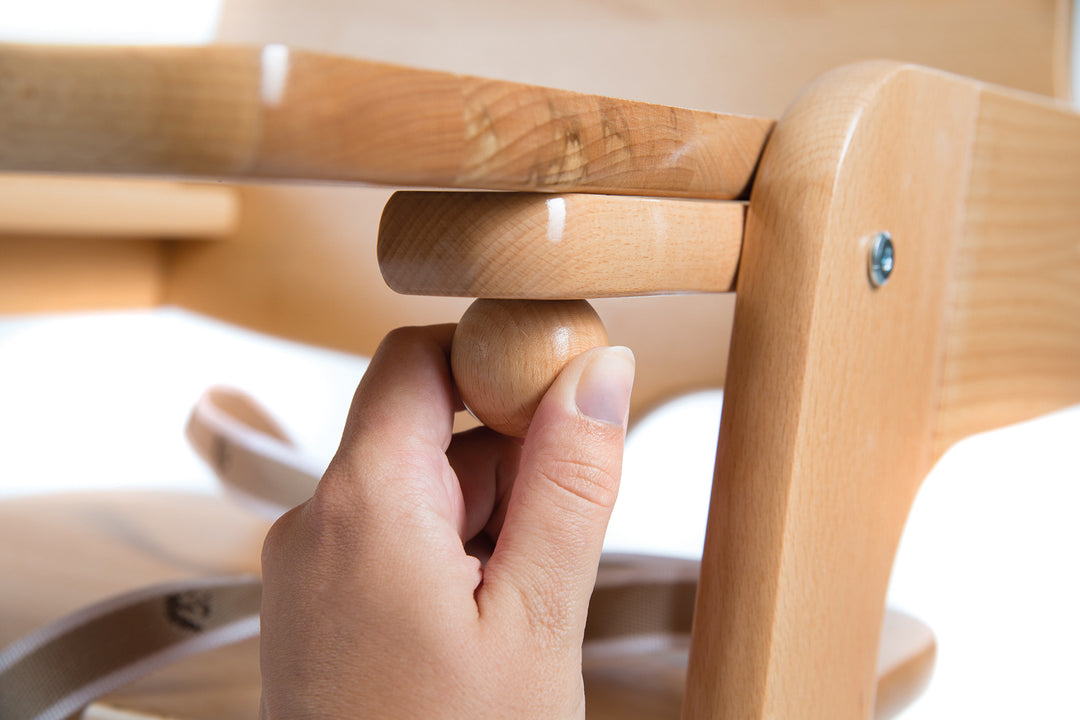 Step High Chair 'Kid Up', Solid Wood Natural, Growing High Chair for Babies and Children – Product Image (4/13)