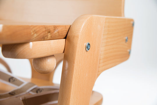 Step High Chair 'Kid Up', Solid Wood Natural, Growing High Chair for Babies and Children – Product Image (5/13)