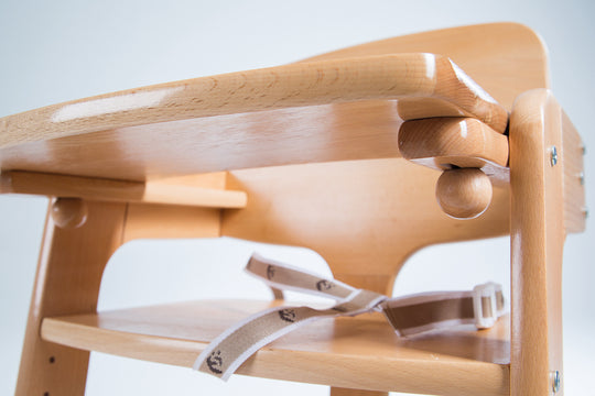 Step High Chair 'Kid Up', Solid Wood Natural, Growing High Chair for Babies and Children – Product Image (6/13)