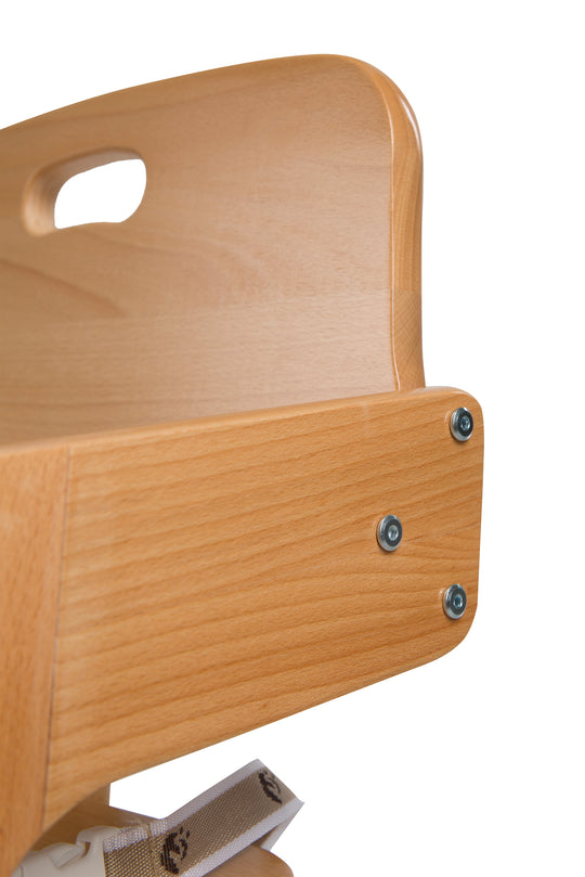 Step High Chair 'Kid Up', Solid Wood Natural, Growing High Chair for Babies and Children – Product Image (7/13)
