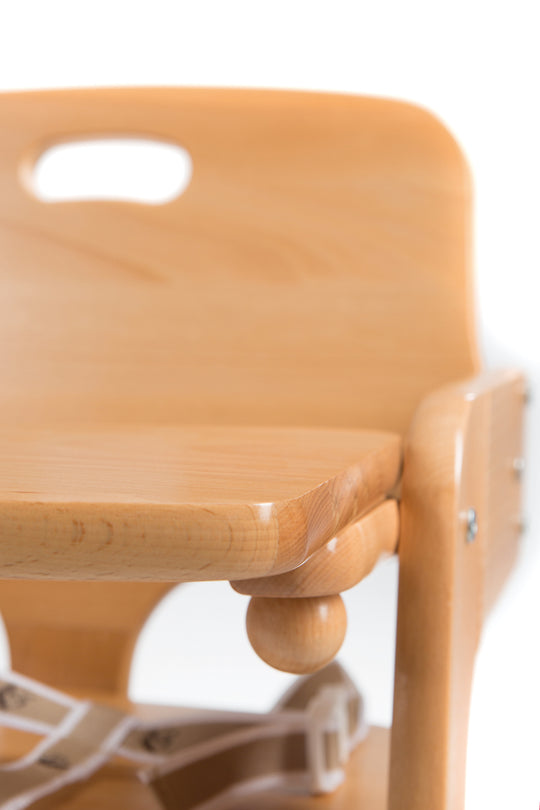 Step High Chair 'Kid Up', Solid Wood Natural, Growing High Chair for Babies and Children – Product Image (8/13)