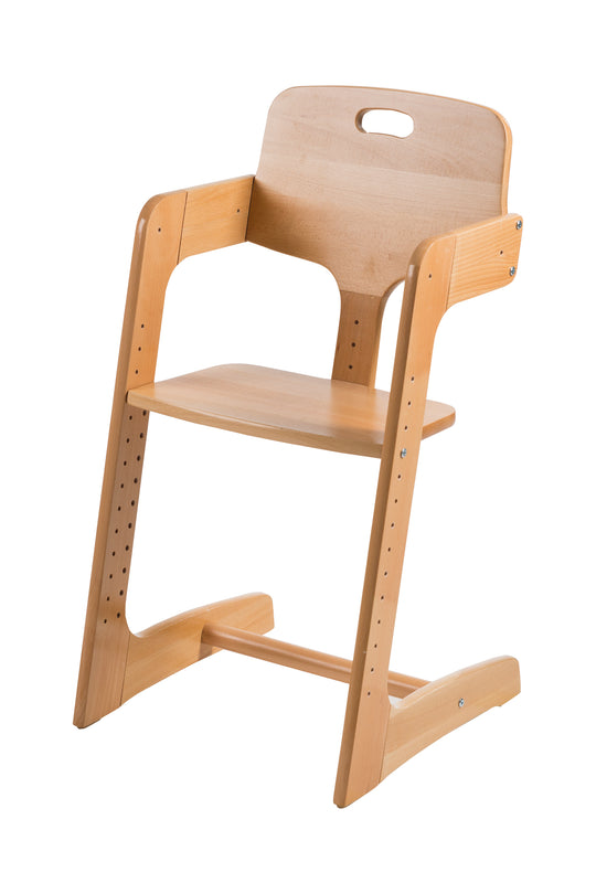 Step High Chair 'Kid Up', Solid Wood Natural, Growing High Chair for Babies and Children – Product Image (3/13)