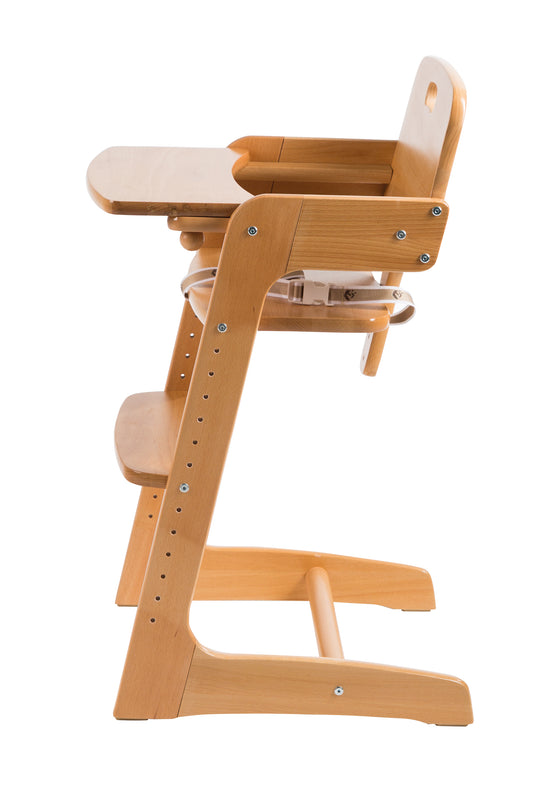 Step High Chair 'Kid Up', Solid Wood Natural, Growing High Chair for Babies and Children – Product Image (10/13)