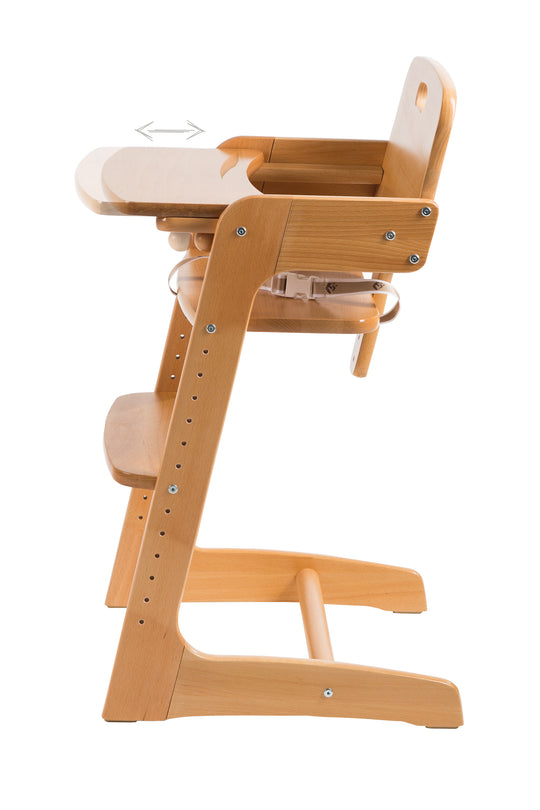 Step High Chair 'Kid Up', Solid Wood Natural, Growing High Chair for Babies and Children – Product Image (11/13)