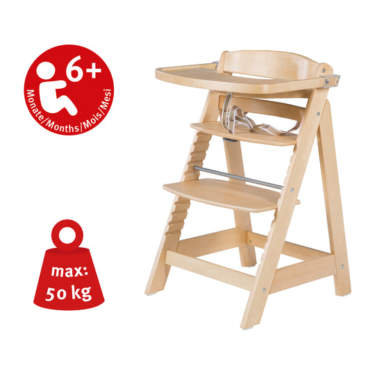 Step High Chair Sit Up FUN + Feeding Tray + Seat Cushion Miffy® - Wood Natural – Infographic (5/14)