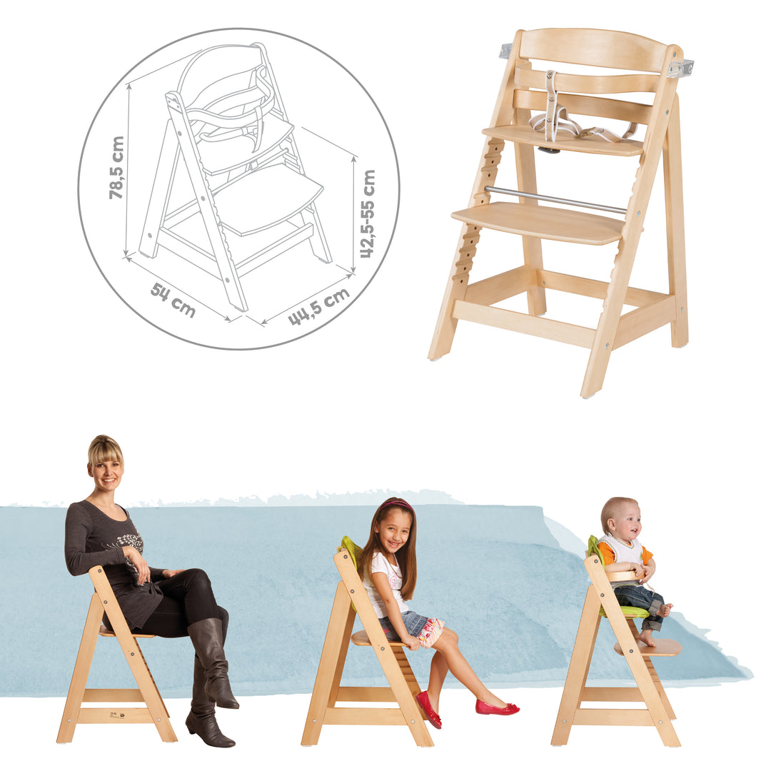 Step High Chair Sit Up FUN + Feeding Tray + Seat Cushion Miffy® - Wood Natural – Infographic (4/14)