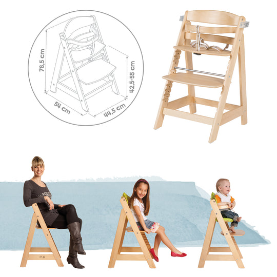Step High Chair Sit Up FUN + Feeding Tray + Seat Cushion Miffy® - Wood Natural – Infographic (4/14)