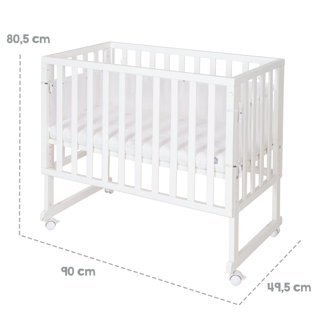 Stuben- & Beistellbett safe asleep® 3 in 1 - 45 x 90 cm inkl. Zubehör & Mesh-Barriere – Infografik (14/17)