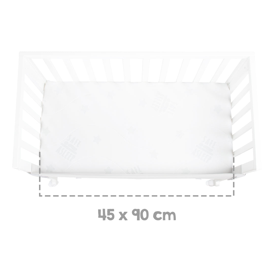 Stuben- & Beistellbett safe asleep® 3 in 1 - 45 x 90 cm inkl. Zubehör & Mesh-Barriere – Infografik (15/17)