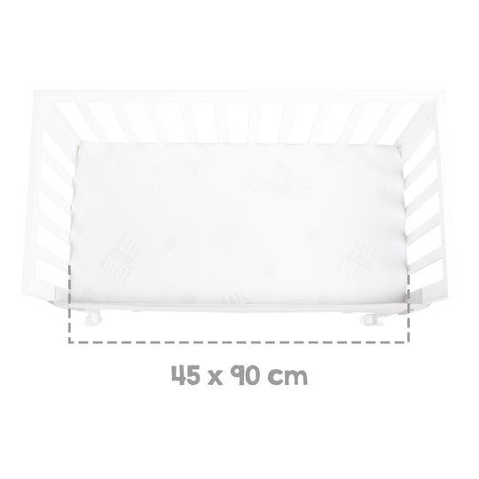 Stuben- & Beistellbett safe asleep® 3 in 1 - 45 x 90 cm inkl. Zubehör & Mesh-Barriere – Infografik (15/17)