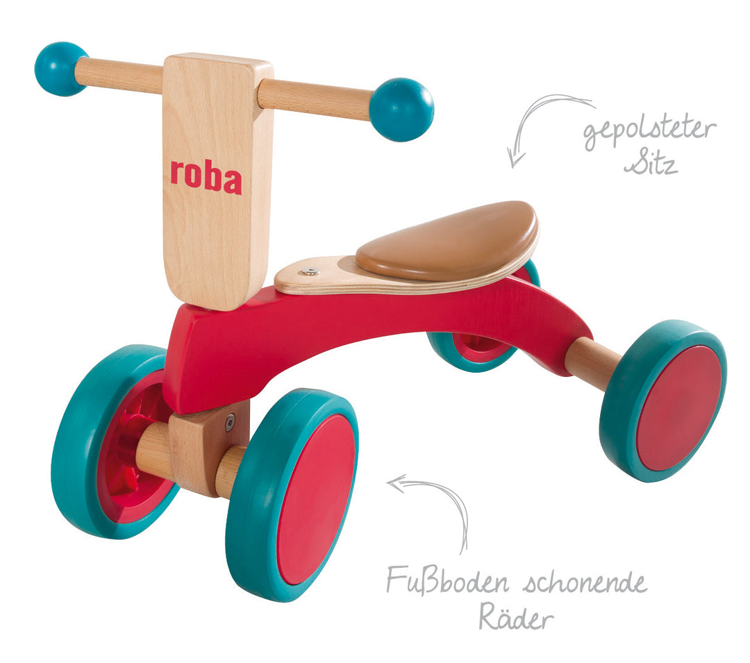 Holzrutscher, Kinderfahrzeug aus Holz, Kleinkind Laufrad/Sitzroller ab 1 Jahr – Detailbild (3/6)