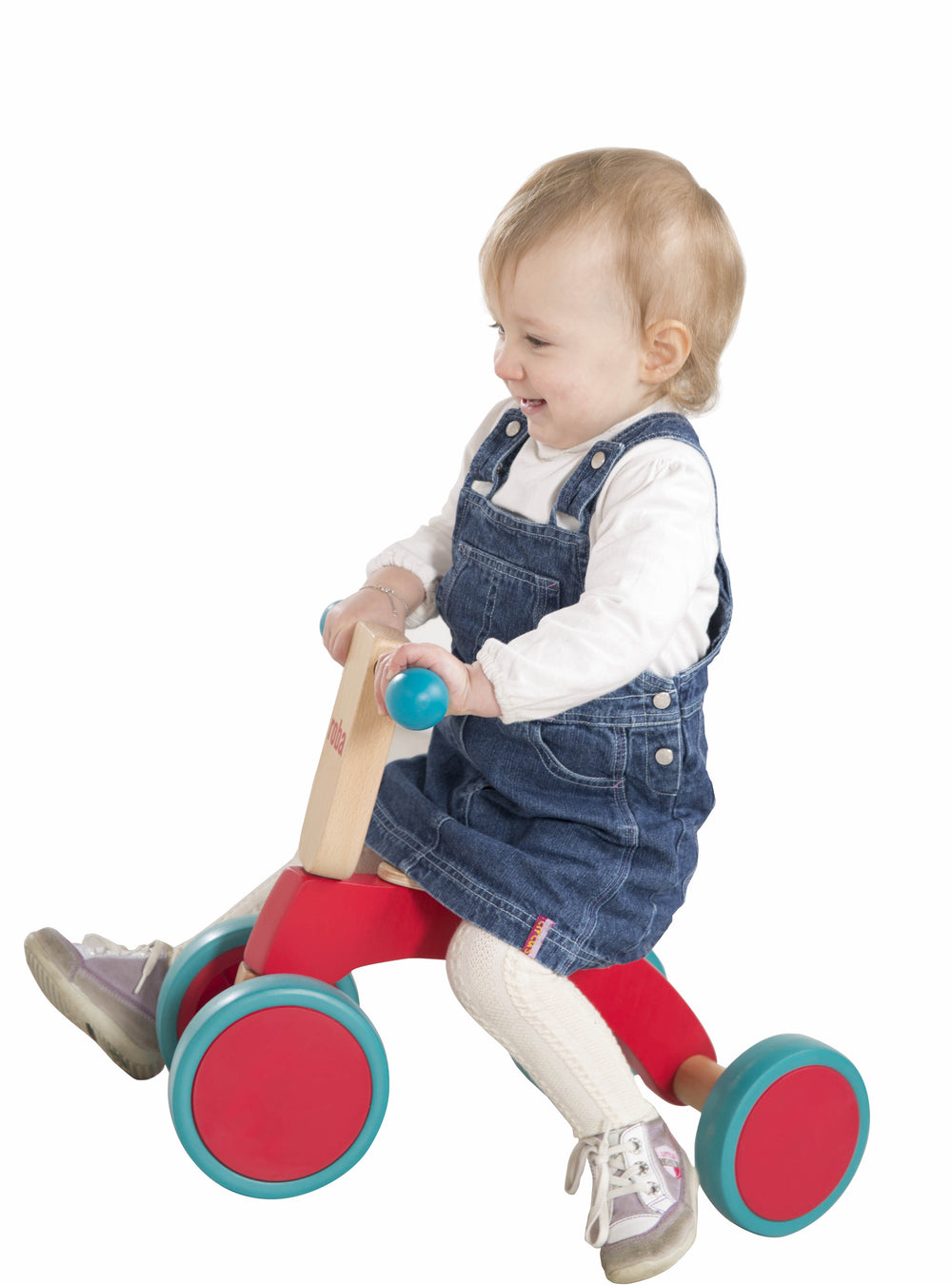 Holzrutscher, Kinderfahrzeug aus Holz, Kleinkind Laufrad/Sitzroller ab 1 Jahr – Milieubild (2/6)