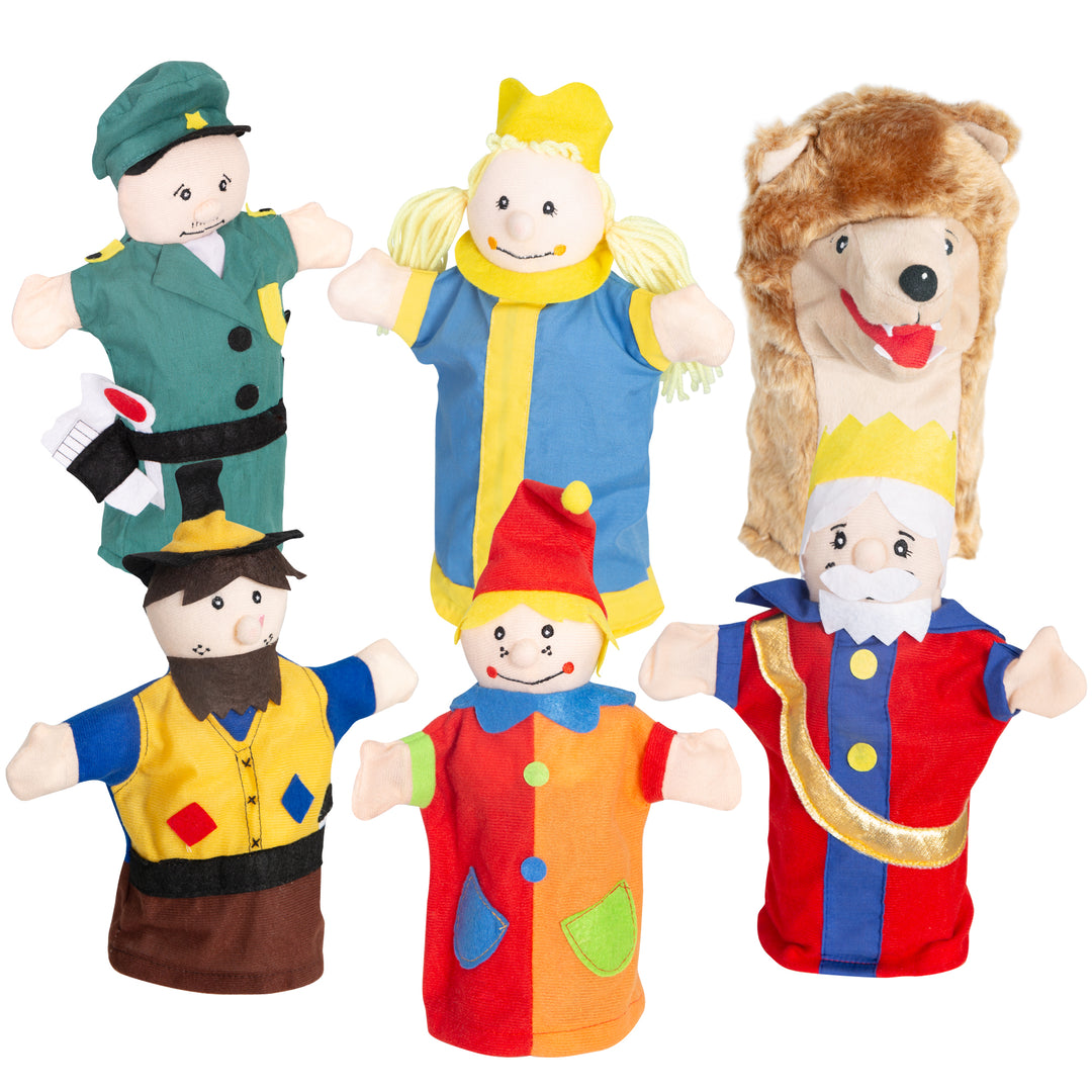 Kasperletheater für Türen, platzsparendes Puppentheater für Kinder inkl. 6 Handpuppen, zum Aufhängen – Freisteller (5/11)