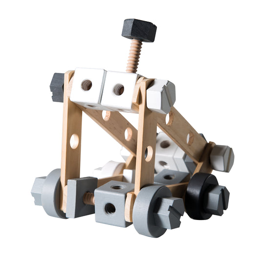 Set de construcción de madera para niños, Baukasten-Set 48piezas, madera-Caja de herramientas, juguete a partir de 3 años – Recorte (10/21)