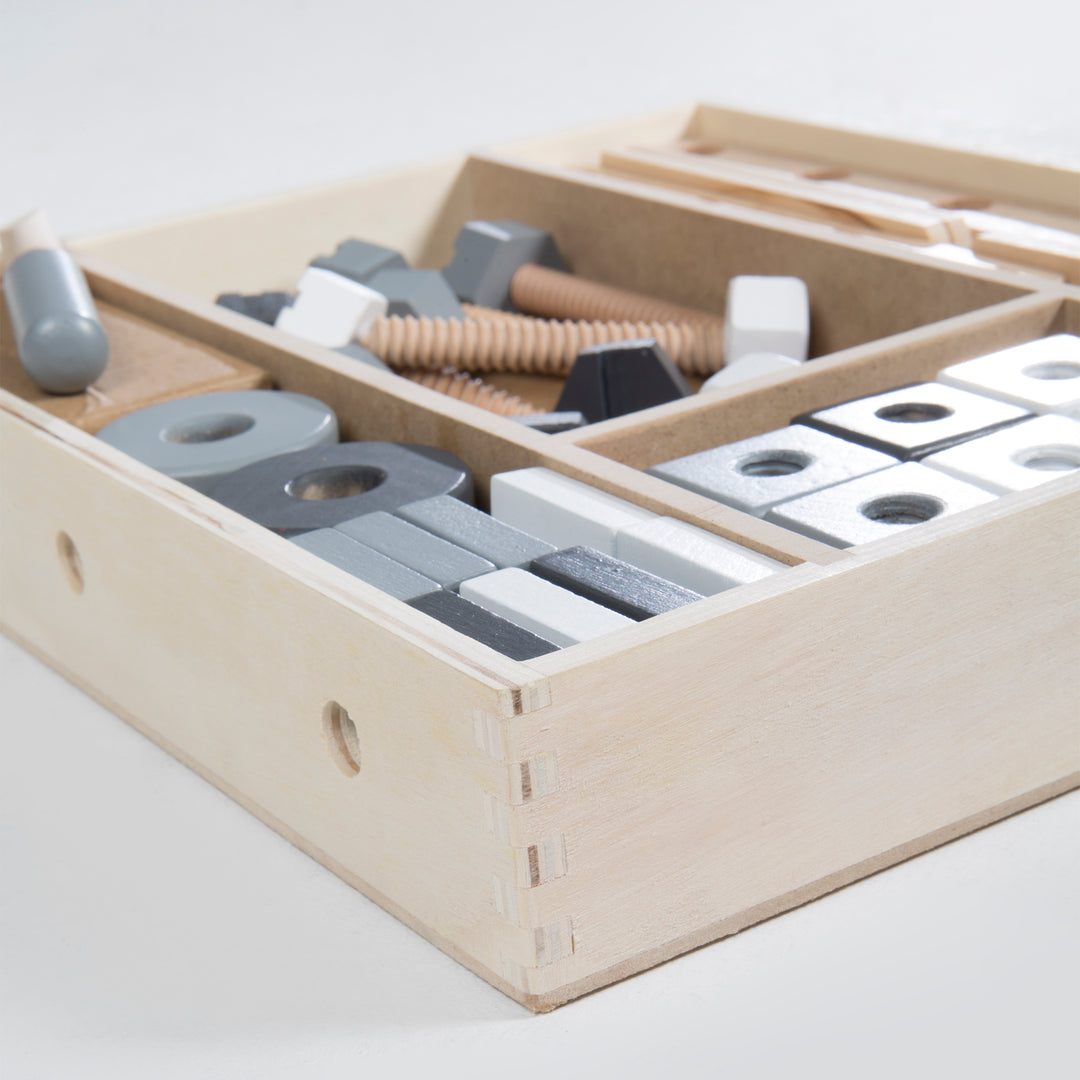 Set de construcción de madera para niños, Baukasten-Set 48piezas, madera-Caja de herramientas, juguete a partir de 3 años – Foto de detalle (4/21)