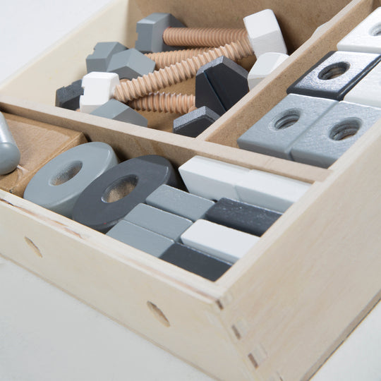 Set de construcción de madera para niños, Baukasten-Set 48piezas, madera-Caja de herramientas, juguete a partir de 3 años – Foto de detalle (15/21)