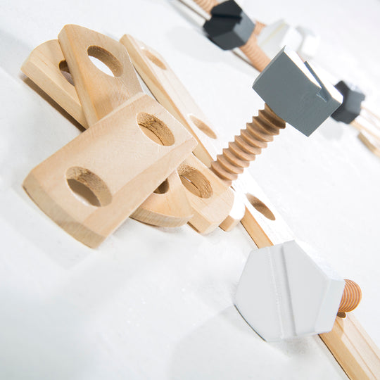Set de construcción de madera para niños, Baukasten-Set 48piezas, madera-Caja de herramientas, juguete a partir de 3 años – Foto de detalle (21/21)