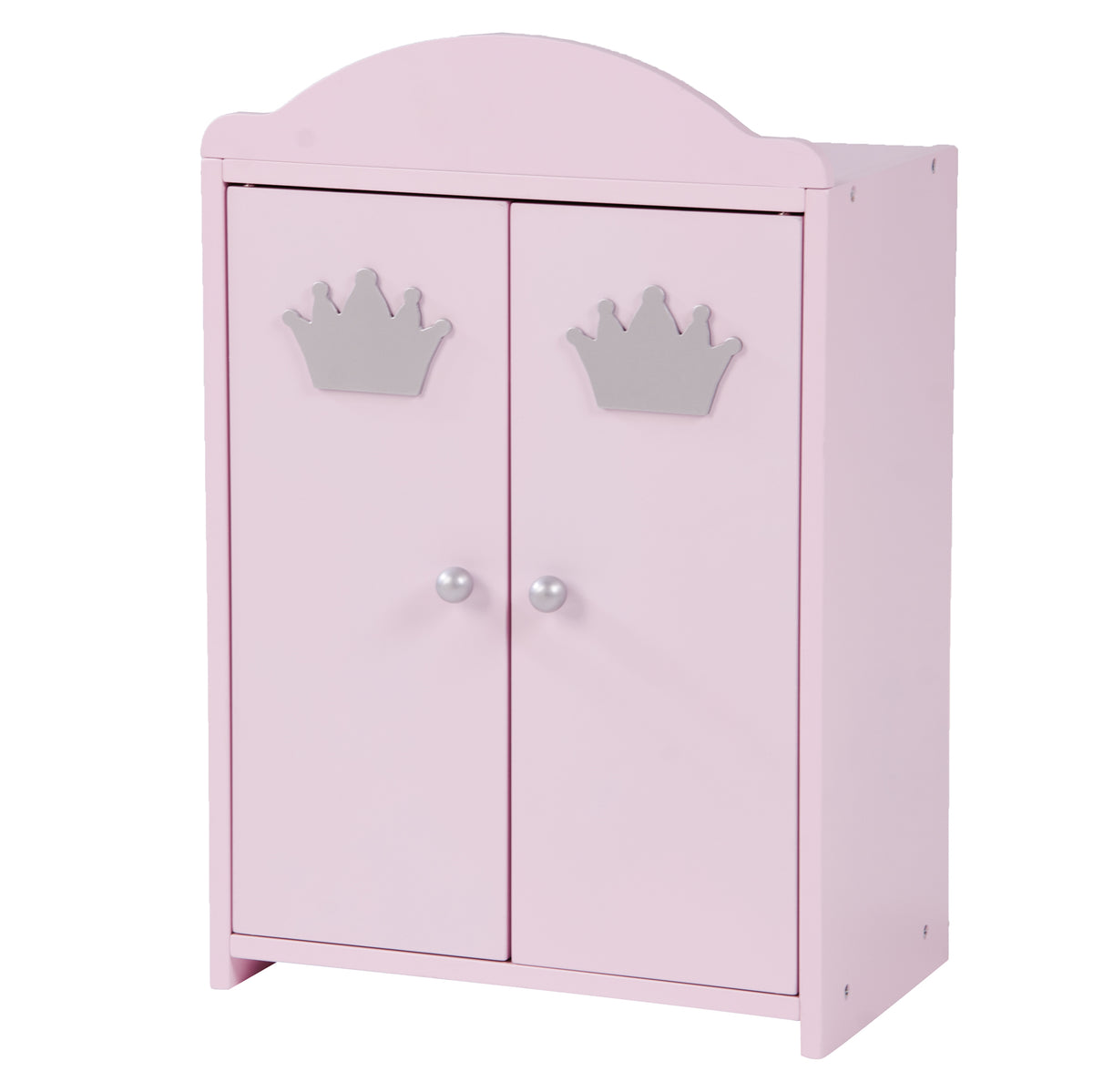 Puppenkleiderschrank 'Prinzessin Sophie', 2-türig, rosa lackiert, inkl. Kleiderstange & Boden – Freisteller (1/5)
