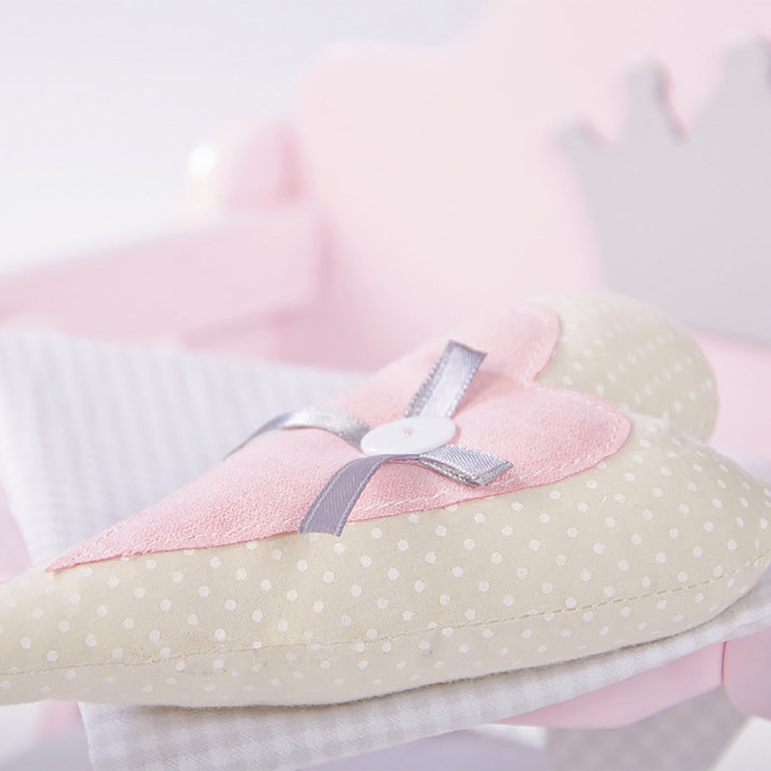 Puppenhochstuhl 'Prinzessin Sophie', für Puppen & Babypuppen, rosa/silber mit Krone – Detailbild (4/5)