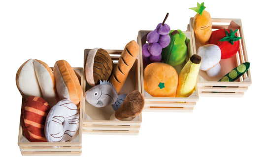 Food Groups, 4 Small Baskets with Accessories for Play Shop and Children's Kitchen – Cutout (1/7)
