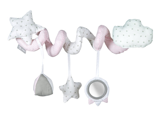 Activity Spiral 'Little Cloud pink', Fabric Spiral for Grasping for Pram or Playpen – Product Image (1/2)