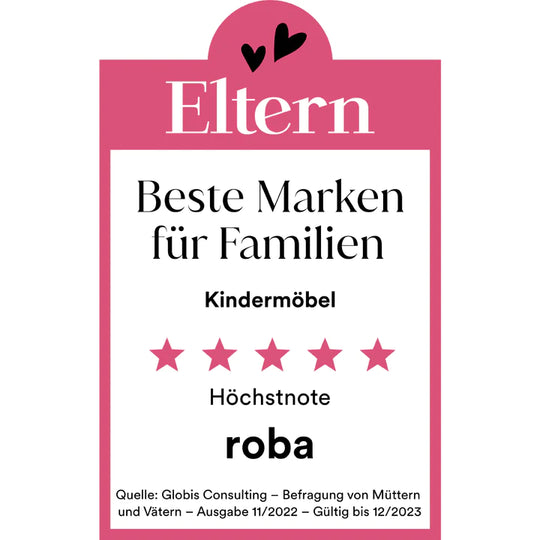 Gütesiegel 'ELTERN – Beste Marken für Familien' für roba Baumann GmbH – Sonderbild (9/9)